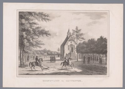 Utsikt over hovedvakten i Oosterwijk Hoofdwacht i Oisterwijk (tittel på objekt) av Marinus Adrianus van Straten