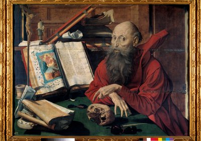 Representasjon av Saint Hieronymus i hans studie (Maleri av Marinus van Reymerswaele