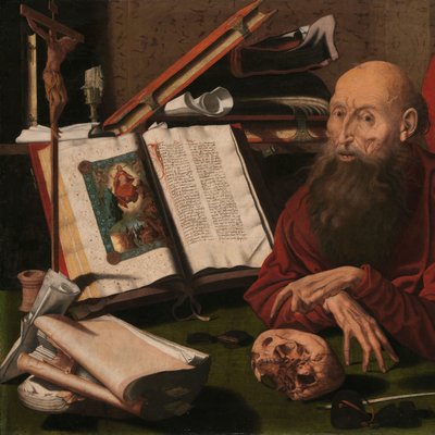 St. Jerome i sitt arbeidsrom av Marinus van Reymerswale (attributed to)