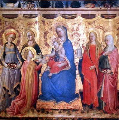 The Mystic Marriage of St. Catherine (tempera på panel) av Mariotto di Cristofano