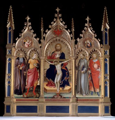 Den hellige treenighet og hellige (maleri av Mariotto di Nardo