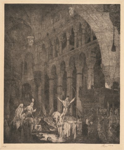 Mohammed al II-lea în Aye Sophianorwegian av Marius Alexander Jacques Bauer