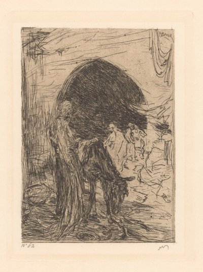 Eseldriver i Konstantinopel av Marius Bauer (signed by artist)