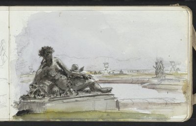 Statue av en vannymfe i hagen til Versailles av Marius Bauer