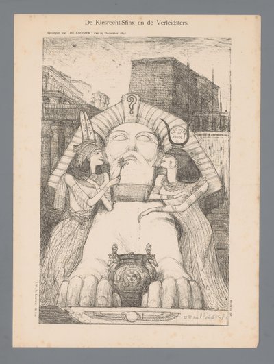 Suffrage Sphinx and the Temptresses (tittel på objekt) av Marius Bauer