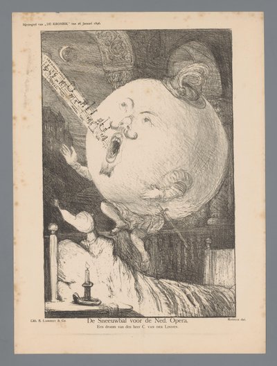Snøballen for nederlenderne. Opera (tittel på objekt) av Marius Bauer