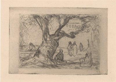 Figurer under et tre av Marius Bauer