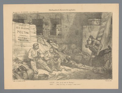Hollandsch-Kiesrecht agitasjon (tittel på objekt) av Marius Bauer