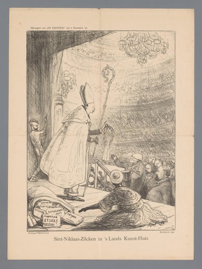 Sint-Niklaas-Zilcken i Lands Kunst-Huis (tittel på objekt) av Marius Bauer