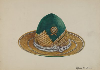 Spansk sørvest: Hatt, ca. 1937. av Marius Hansen