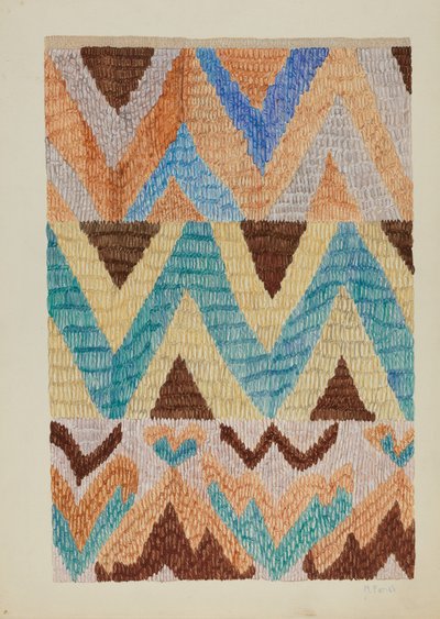 Colcha sengeteppe, ca. 1937. av Marjery Parish