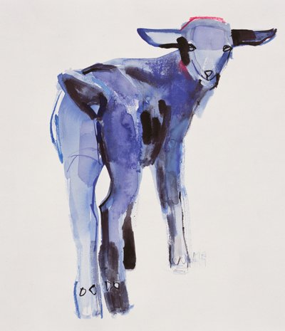 Blue Kid, Cazalla de la Sierra, 1999 (blandet media på papir) av Mark Adlington