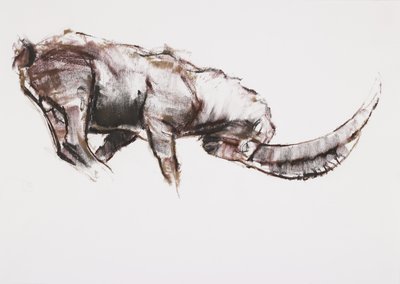 Utfordring (kull og conte på papir) av Mark Adlington