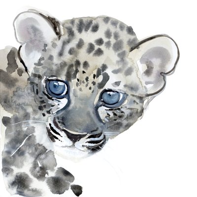Cub, 2015, (akvarell på papir) av Mark Adlington