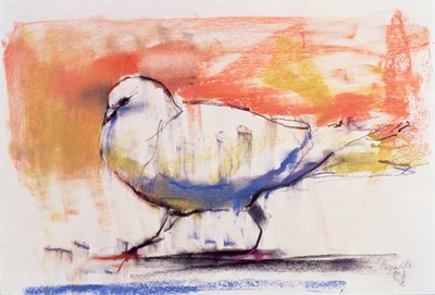 Walking Dove, Trasierra, 1998 (conte og kull på papir) av Mark Adlington