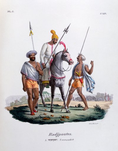 Rajputs, 1828 av Marlet et Cie