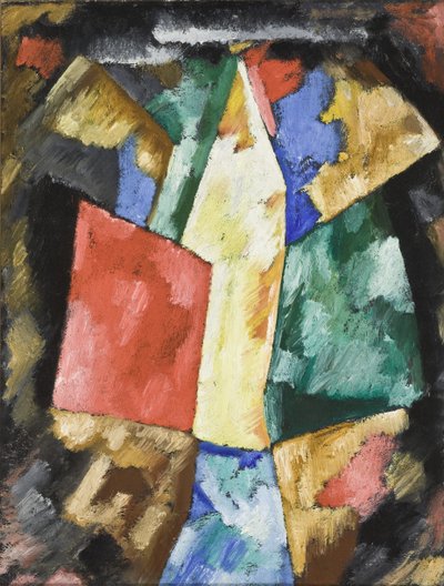Abstraktion: Blau, Gelb und Grün av Marsden Hartley