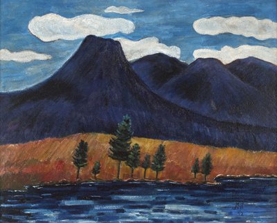 Blått landskap av Marsden Hartley
