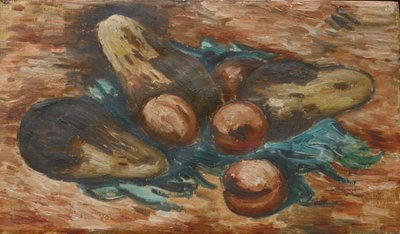 Auberginer og granatepler av Marsden Hartley