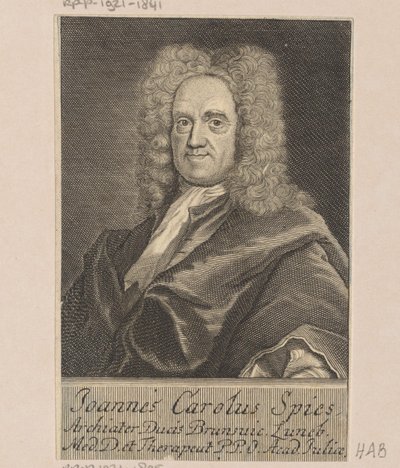 Portrett av Johann Carl Spies av Martin Bernigeroth