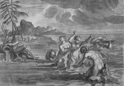 Cerastae endret seg til Bulls, & the Propoetides into Rocks, c1683. av Martin Bouche