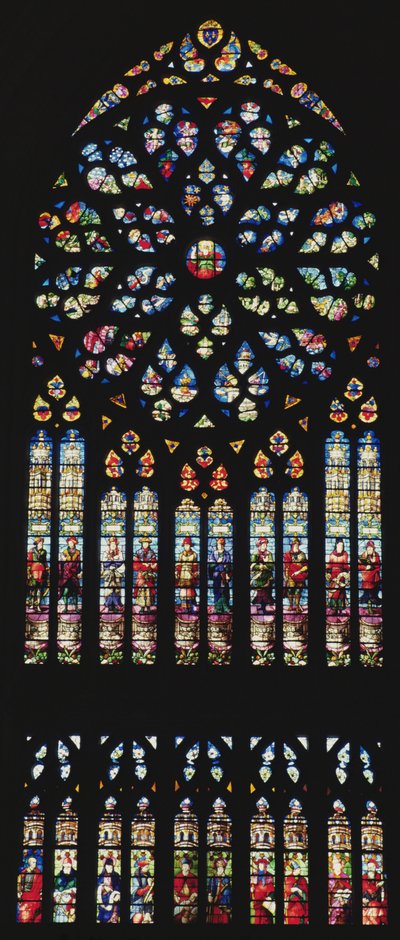 Sørvinduet, ca. 1550 (farget glass) av Martin Chambiges