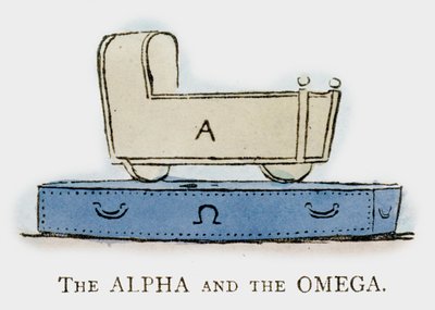 Alfa og Omega (farge litho) av Martin  Anderson