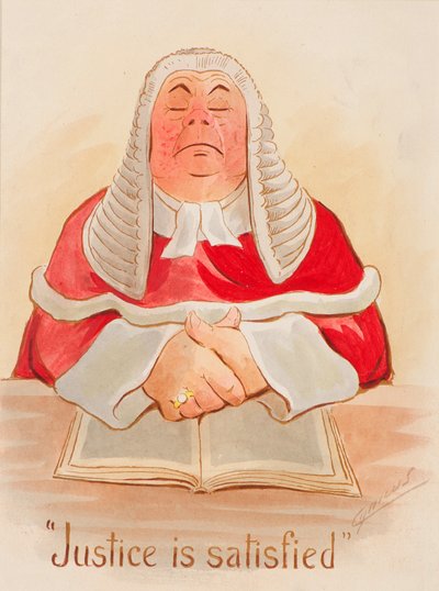 Rettferdigheten er tilfreds (akvarell) av Martin  Anderson