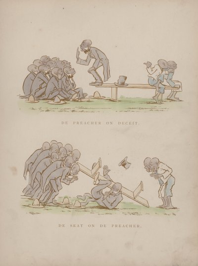 Side fra Humors of Cynicus (farget gravering) av Martin  Anderson