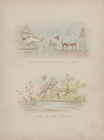 Side fra Humors of Cynicus (farget gravering) av Martin  Anderson