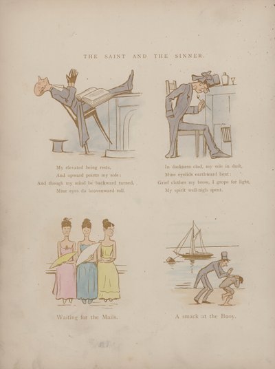 Side fra Humors of Cynicus (farget gravering) av Martin  Anderson