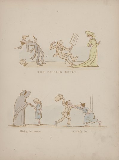 Side fra Humors of Cynicus (farget gravering) av Martin  Anderson