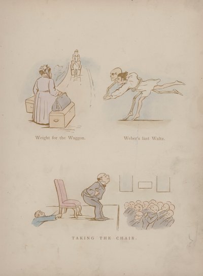 Side fra Humors of Cynicus (farget gravering) av Martin  Anderson