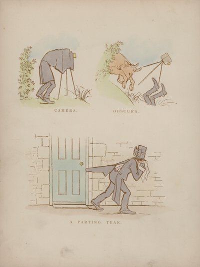 Side fra Humors of Cynicus (farget gravering) av Martin  Anderson