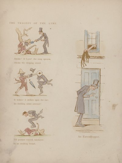 Side fra Humors of Cynicus (farget gravering) av Martin  Anderson