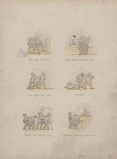 Side fra Humors of Cynicus (farget gravering) av Martin  Anderson