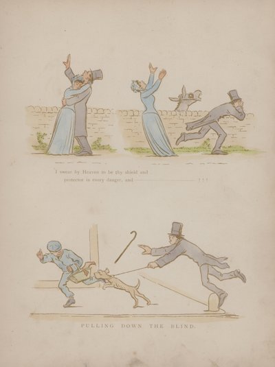 Side fra Humors of Cynicus (farget gravering) av Martin  Anderson