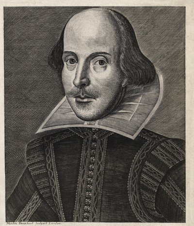 «William Shakespeare (1564–1616) representert av Martin Droeshout» av Martin Droeshout