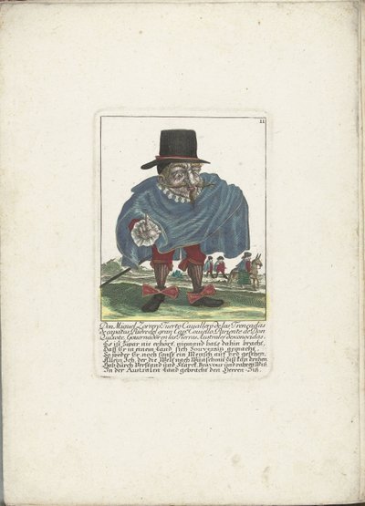 De Spaanse dwerg Don Miguel Zorrero Tuerto, ca. 1710 Don Miguel Zorrero Tuerto Cavallero de las Trencedas de capatos, far til den store kapteinen. Covielllo, slektning av Don Quixote, Governadoren i de ukjente Austral Lands (tittel på objekt) Il Callott av Martin Engelbrecht (attributed to)