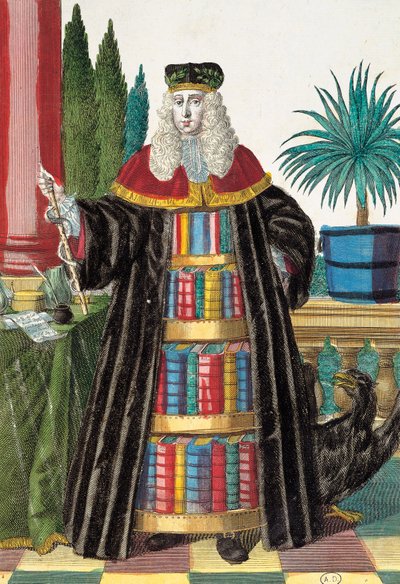 Doktor, gravering fra Assemblage des nouveau manouvries habilles av Martin Engelbrecht (1684-1756), Tyskland av Martin Engelbrecht