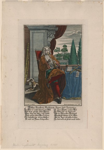 Treblåseinstrumenter, ca 1720-1730 av Martin Engelbrecht