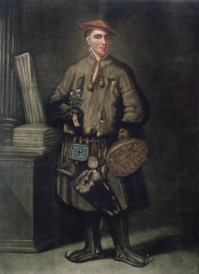 Carolus Linnaeus (1707-78) i sin Lapland-kjole, gravert av Henry Kingsbury (fl.1775-98), utgitt 1805 av Martin Hoffman