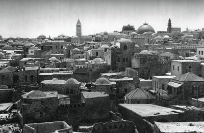 Jerusalem og kuppelen til Den hellige gravs kirke, 1937 av Martin Hurlimann