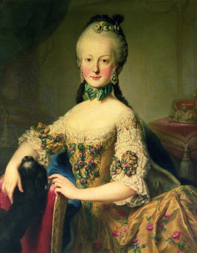 Erkehertuginne Maria Elisabeth Habsburg-Lothringen (1743-1808), sjette barn av keiserinne Maria Theresia av Østerrike (1717-80) og keiser Frans I (1708-65) av Martin II Mytens or Meytens