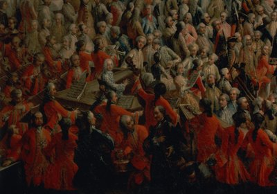 Hofbankett i det store forkammeret til Hofburg-palasset, Wien (detalj av 66716) av Martin II Mytens or Meytens