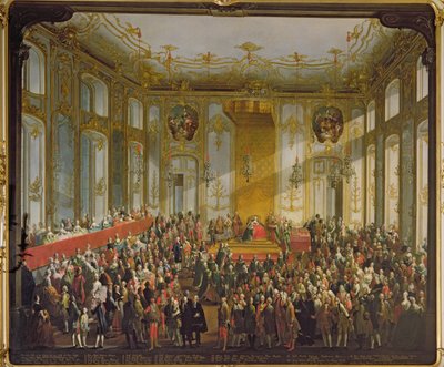 Keiserinne Maria Theresa ved Investiture of the Order of St. Stephen, 1764 (for detaljer se 66581) av Martin II Mytens or Meytens