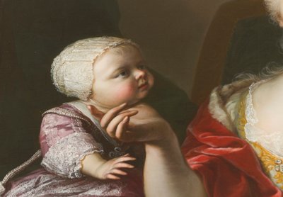 Portrett av prinsesse Eleonora av Savoy (1728-1781), detalj fra Portrait of Polyxena av Martin II Mytens or Meytens