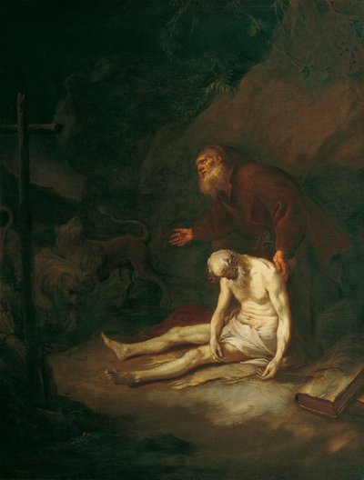 De hellige eremittene Antony og Paul av Martin Johann Schmidt