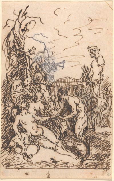 Satyrer og nymfer av Martin Johann Schmidt