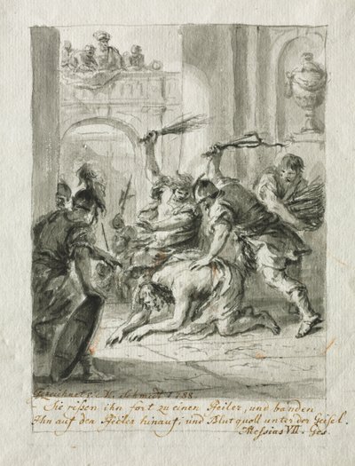 Flageleringen, 1788. av Martin Johann Schmidt